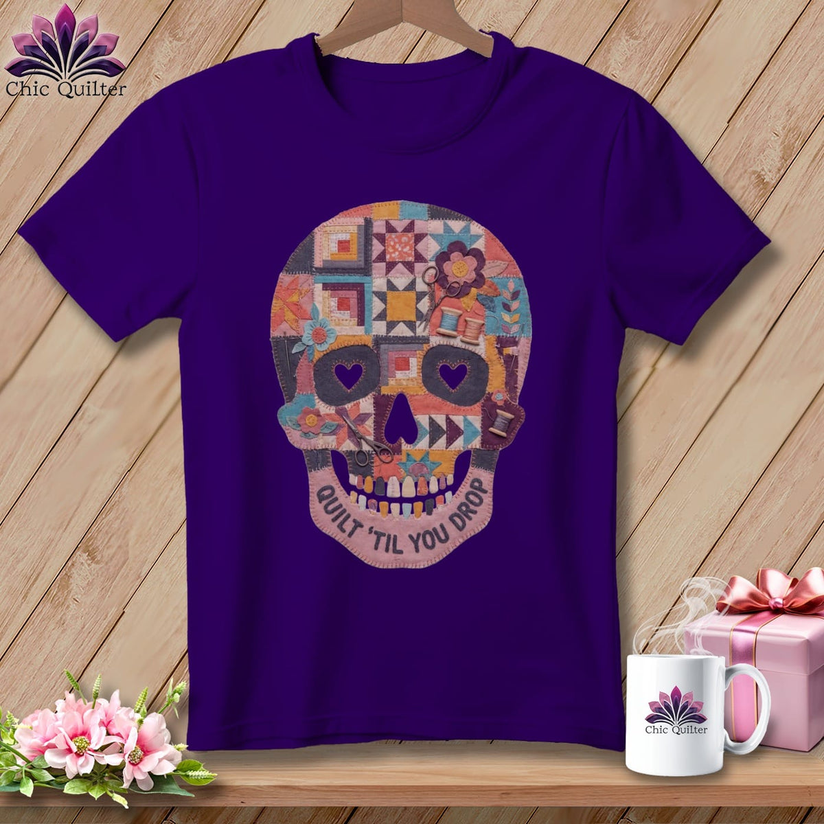 MyDesigns Physical Item S / Team Purple Quilt 'Til You Drop ~ Relaxed Fit Tee