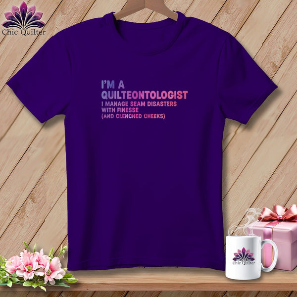 MyDesigns Physical Item S / Team Purple Quilteontologist: Clenched Cheeks ~ Relaxed Fit Tee