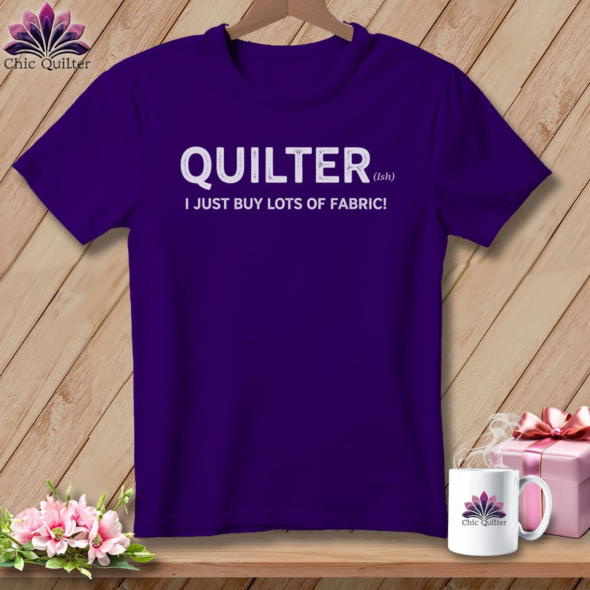 MyDesigns Physical Item S / Team Purple Quilter(ish) ~ I Just Buy Lots of Fabric! ~ Relaxed Fit Tee