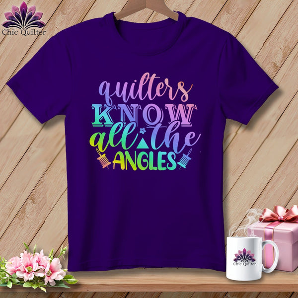 MyDesigns Physical Item S / Team Purple Quilters Know All the Angles ~ Relaxed Fit Tee