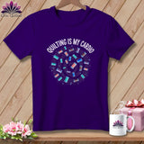 MyDesigns Physical Item S / Team Purple Quilting is My Cardio ~ Relaxed Fit Tee