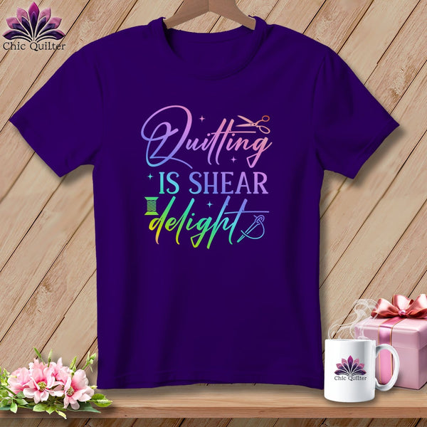 MyDesigns Physical Item S / Team Purple Quilting is Shear Delight ~ Relaxed Fit Tee