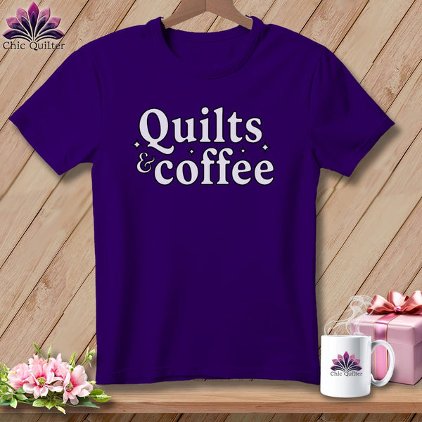 MyDesigns Physical Item S / Team Purple Quilts & Coffee ~ Relaxed Fit Tee