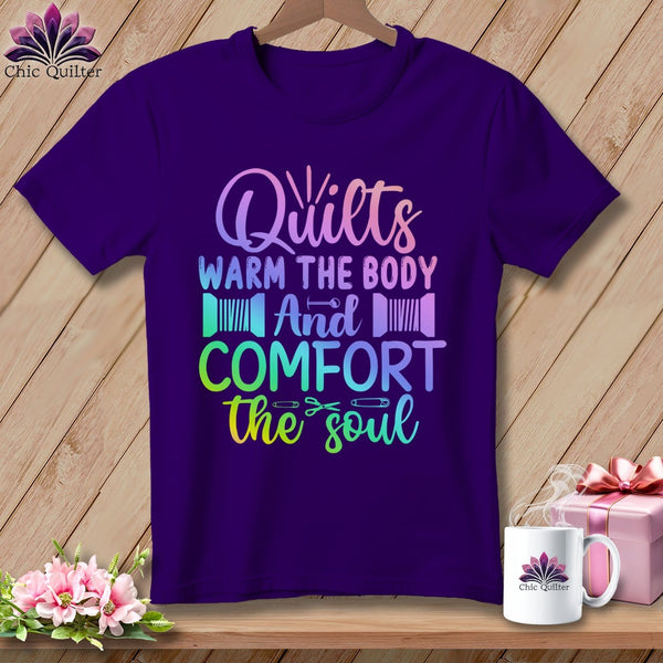 MyDesigns Physical Item S / Team Purple Quilts Warm the Body and Comfort the soul ~ Relaxed Fit Tee