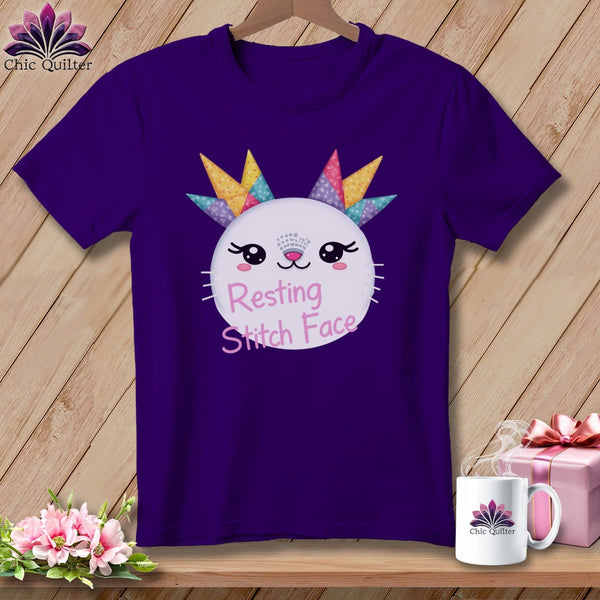 MyDesigns Physical Item S / Team Purple Quirky Impact - Resting Stitch Face ~ Relaxed Fit Tee