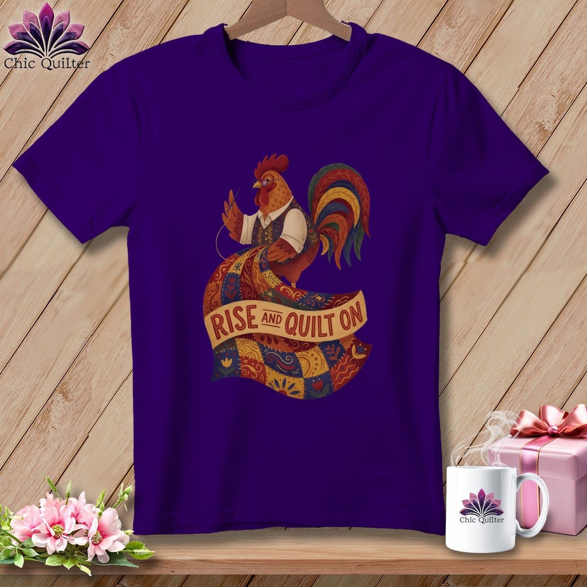 MyDesigns Physical Item S / Team Purple Rise & Quilt On ~ Relaxed Fit Tee