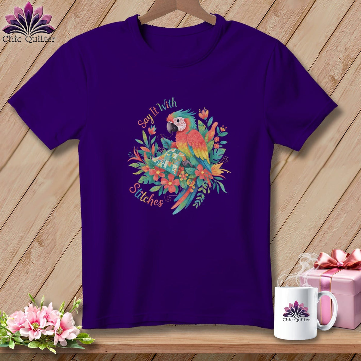 MyDesigns Physical Item S / Team Purple Say It With Stitches ~ Relaxed Fit Tee