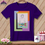 MyDesigns Physical Item S / Team Purple Sew-Nia Delaunay - Resting Stitch Face ~ Relaxed Fit Tee