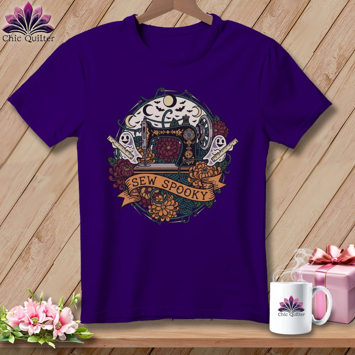 MyDesigns Physical Item S / Team Purple Sew Spooky ~ Gold Machine ~ Relaxed Fit Tee
