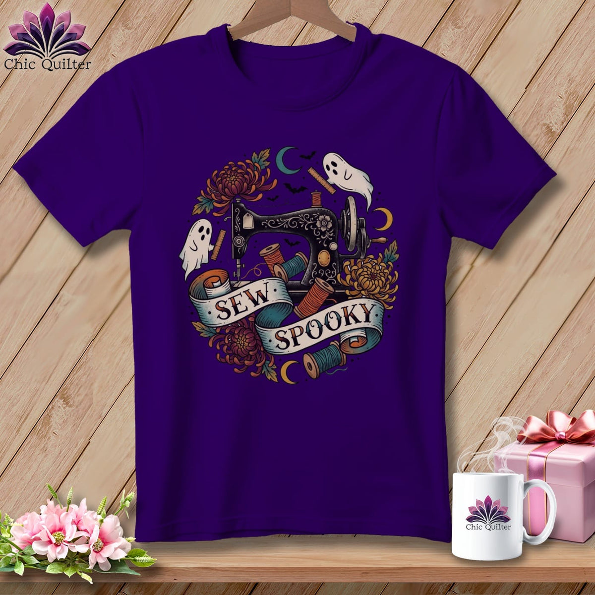 MyDesigns Physical Item S / Team Purple Sew Spooky ~ Hand-Crank ~ Relaxed Fit Tee