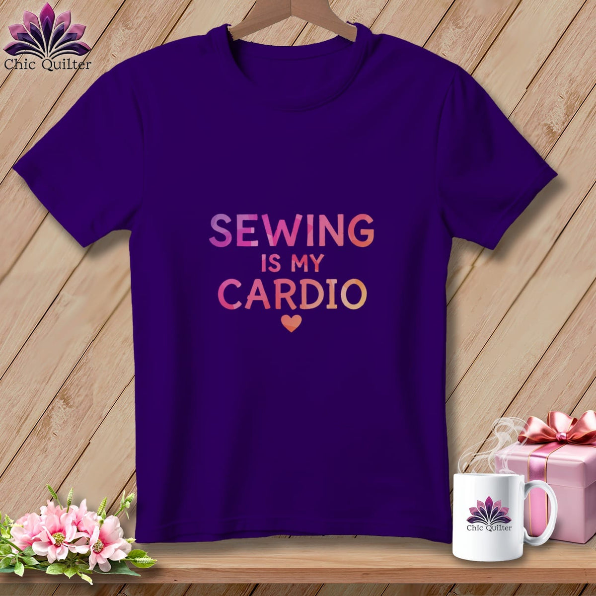 MyDesigns Physical Item S / Team Purple Sewing Is My Cardio ~ Relaxed Fit Tee