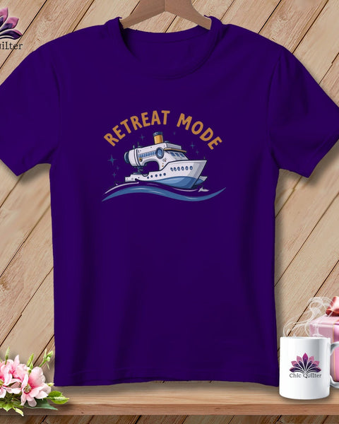 MyDesigns Physical Item S / Team Purple Sewing Ship Retreat Mode ~ Relaxed Fit Tee
