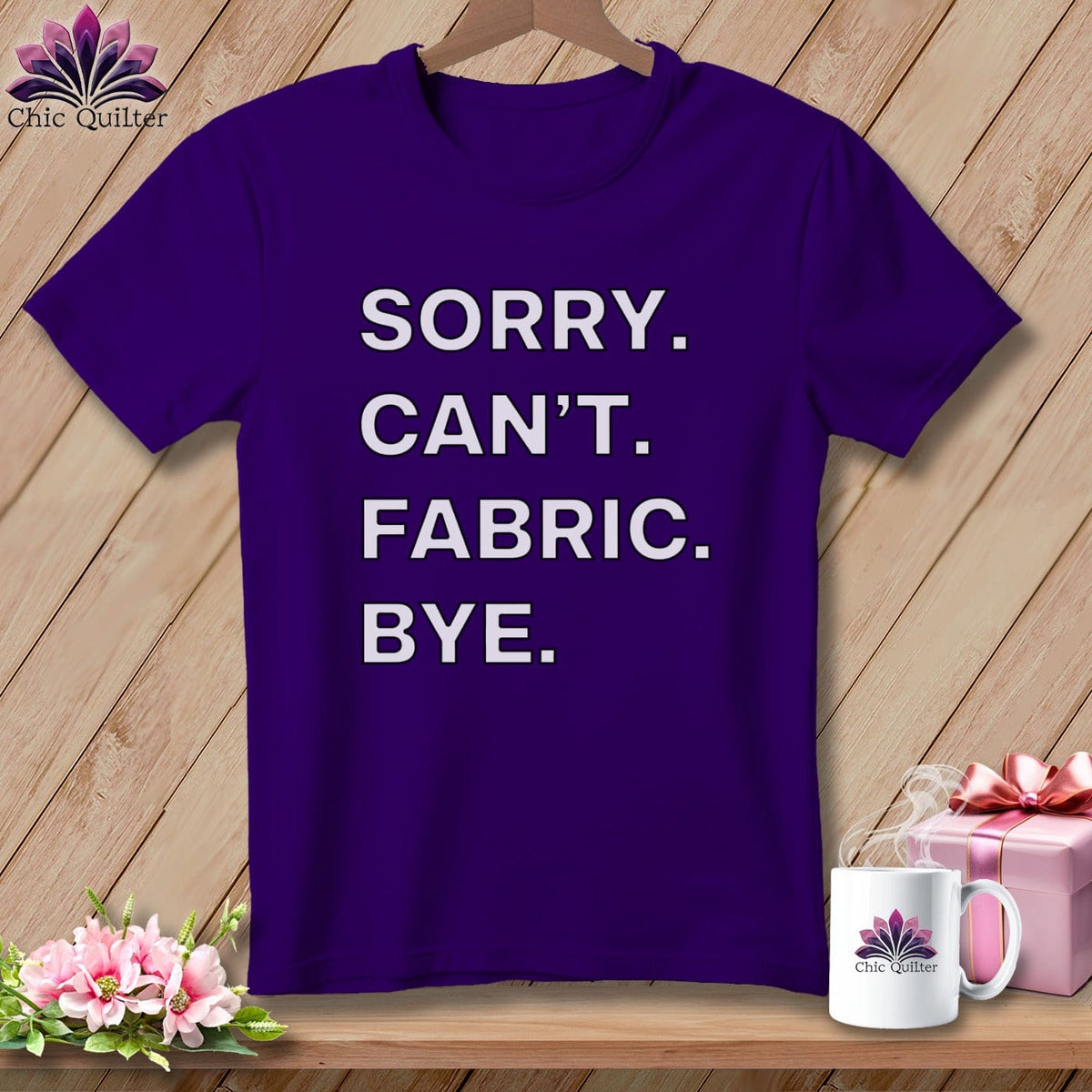 MyDesigns Physical Item S / Team Purple Sorry. Can’t. Fabric. Bye. ~ Relaxed Fit Tee