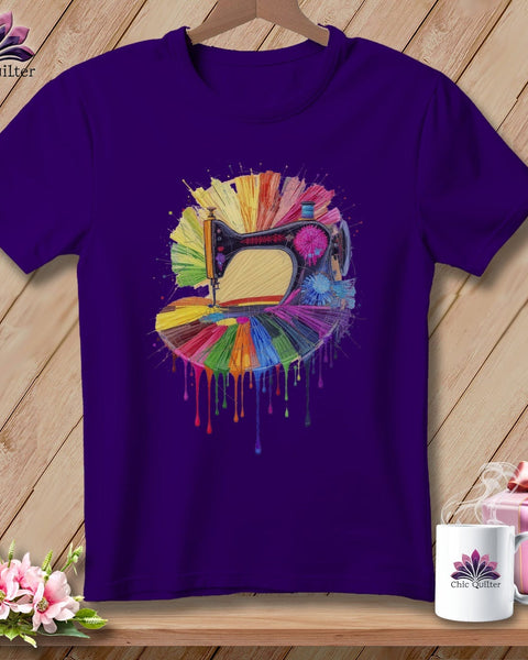 MyDesigns Physical Item S / Team Purple Splahsed Stitches ~ Relaxed Fit Tee