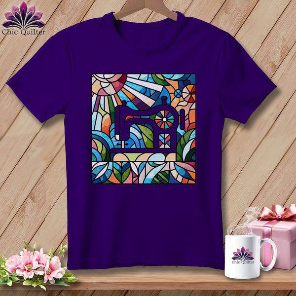 MyDesigns Physical Item S / Team Purple Stained Glass Stitches ~ Relaxed Fit Tee