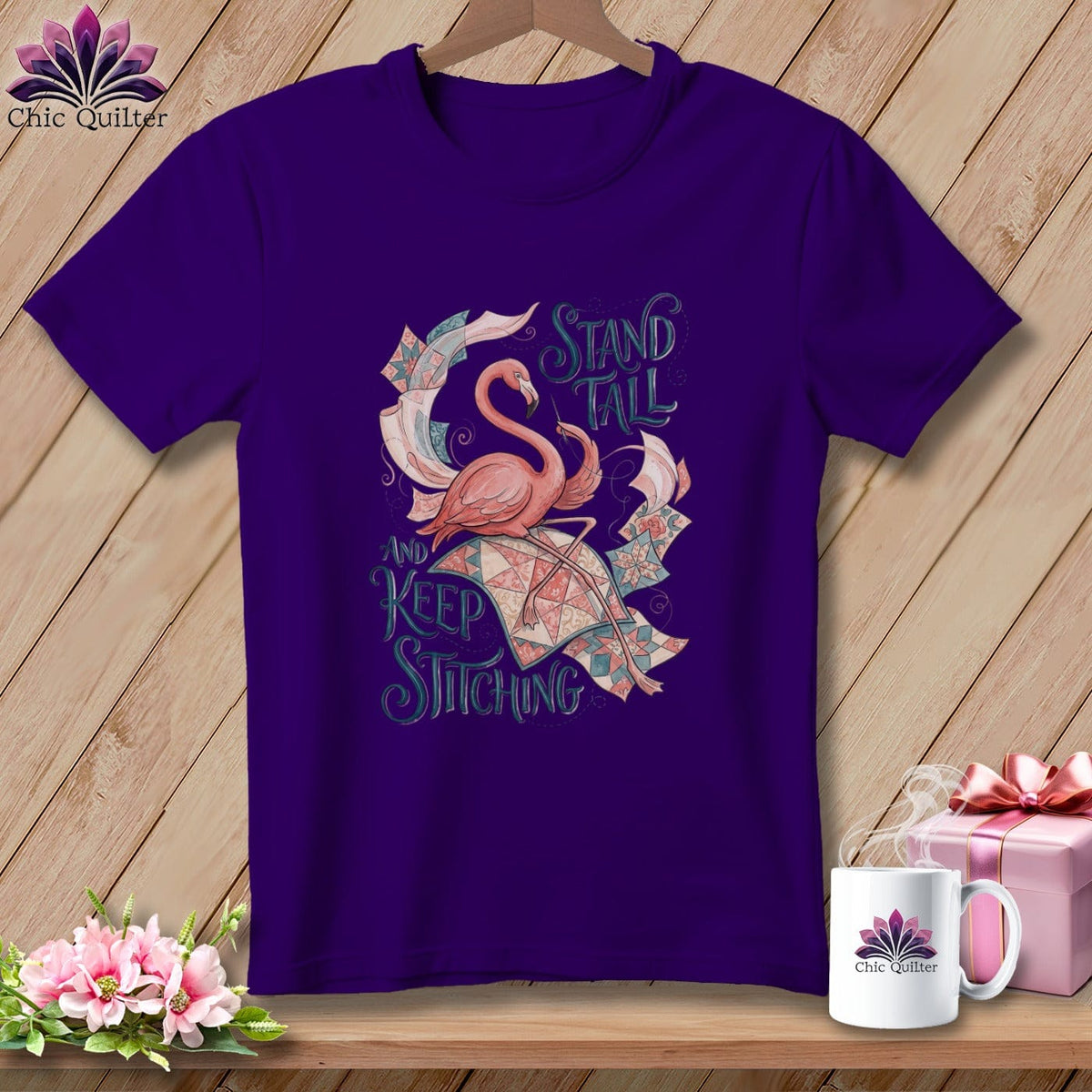 MyDesigns Physical Item S / Team Purple Stand Tall And Quilt ~ Relaxed Fit Tee