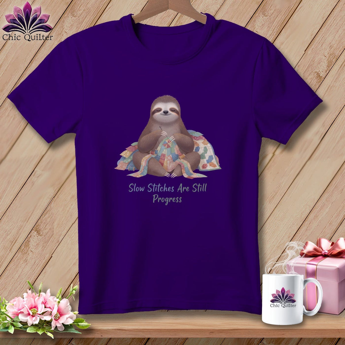 MyDesigns Physical Item S / Team Purple Stitch Sloth Vibes ~ Relaxed Fit Tee