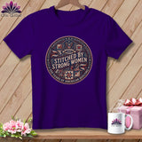 MyDesigns Physical Item S / Team Purple Stitched By Strong Women 250 Years of American Quilting ~ Relaxed Fit Tee