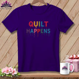 MyDesigns Physical Item S / Team Purple Stitched Quilt Happens ~ Relaxed Fit Tee