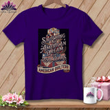 MyDesigns Physical Item S / Team Purple Stitching the American Dream for 250 Years Quilter ~ Relaxed Fit Tee
