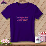 MyDesigns Physical Item S / Team Purple Straight-ish Lines Count ~ Relaxed Fit Tee