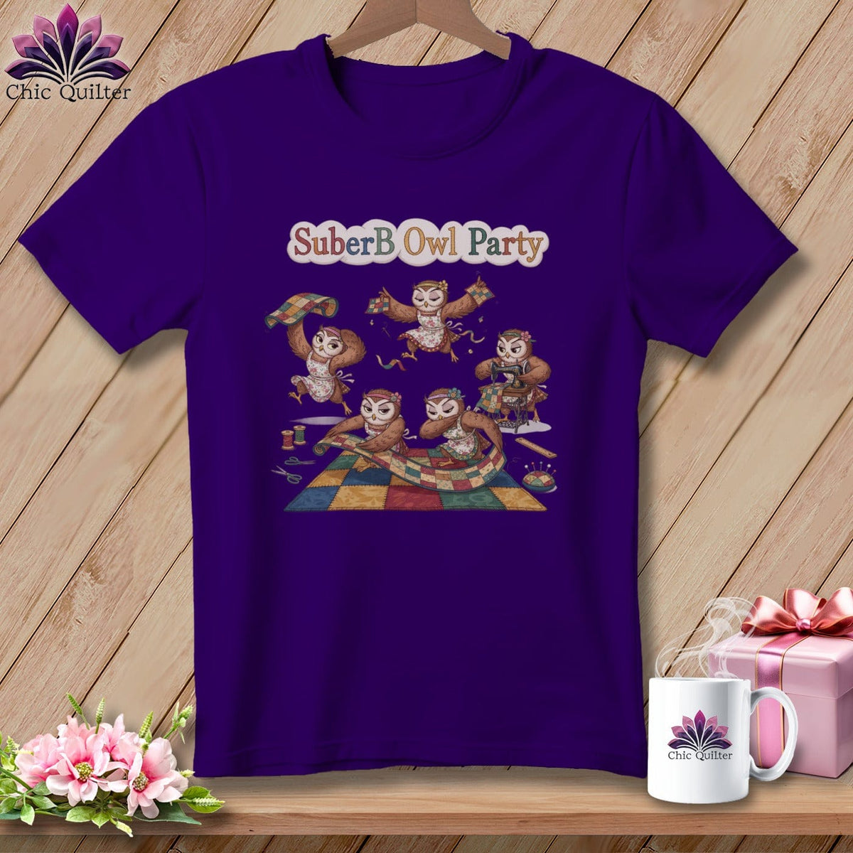 MyDesigns Physical Item S / Team Purple SupberB Owl Party Win ~ Relaxed Fit Tee
