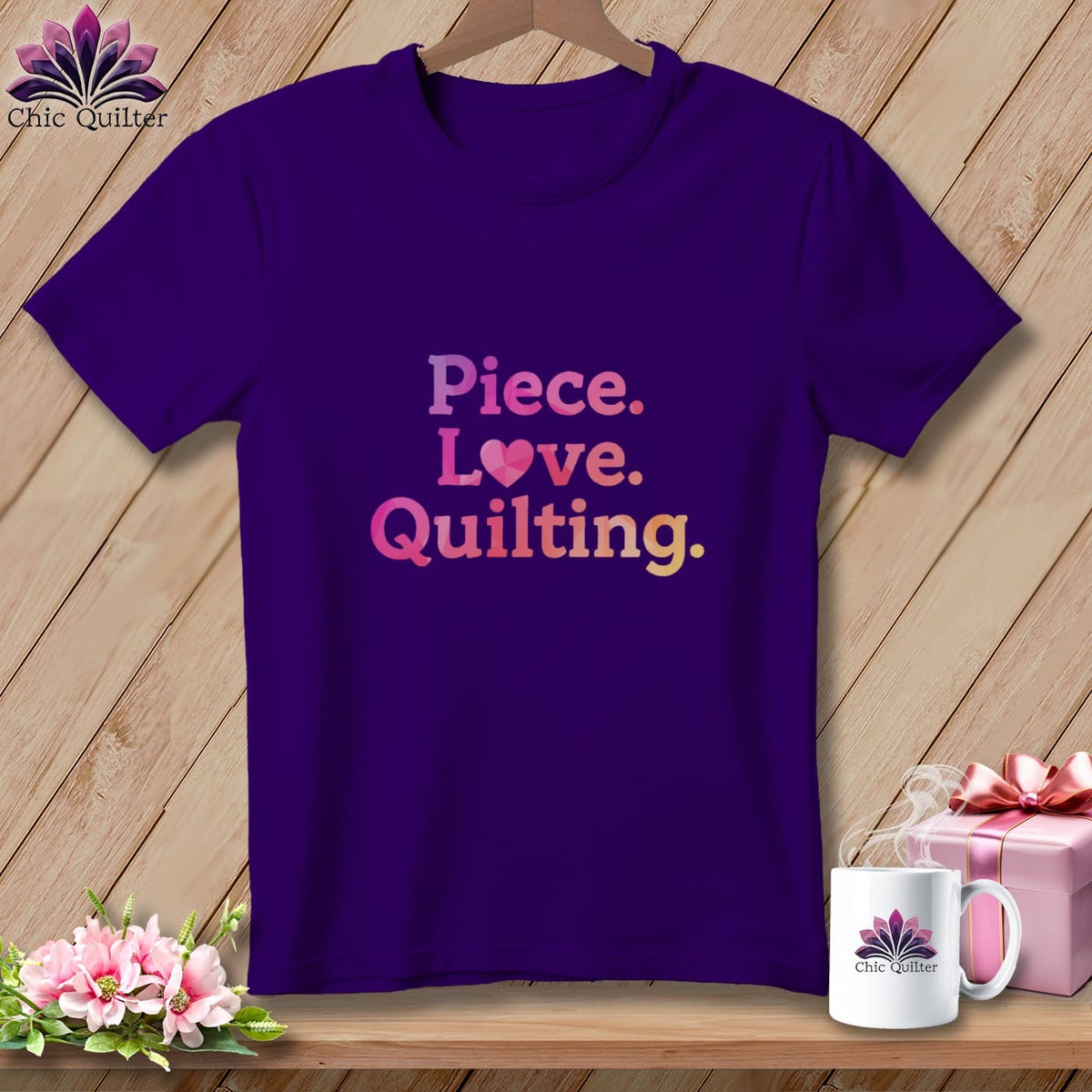 MyDesigns Physical Item S / Team Purple The Quilter's Heart ~ Relaxed Fit Tee