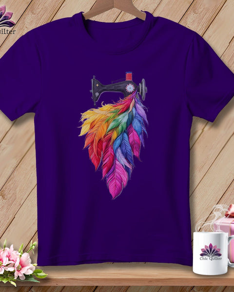 MyDesigns Physical Item S / Team Purple Threaded Wings ~ Relaxed Fit Tee