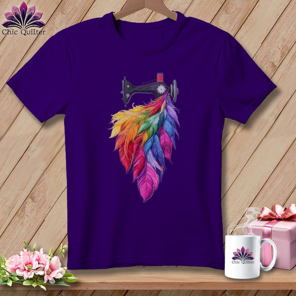 MyDesigns Physical Item S / Team Purple Threaded Wings ~ Relaxed Fit Tee
