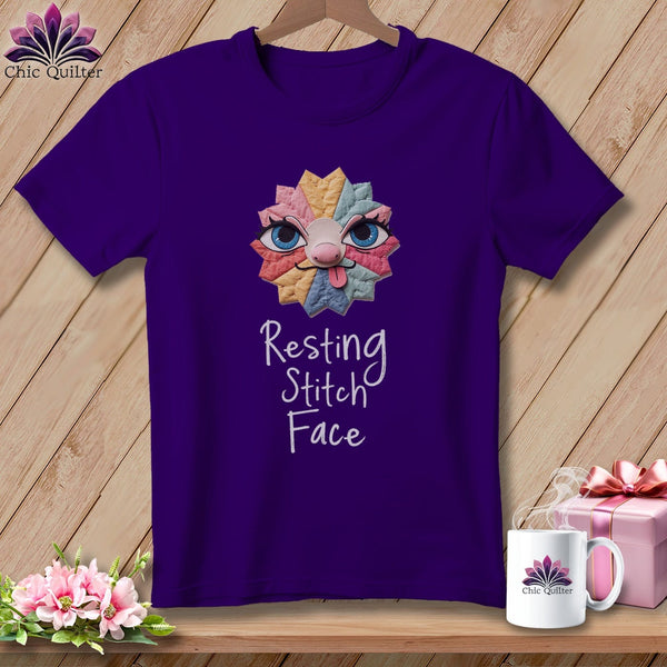 MyDesigns Physical Item S / Team Purple Tongue - Resting Stitch Face ~ Relaxed Fit Tee