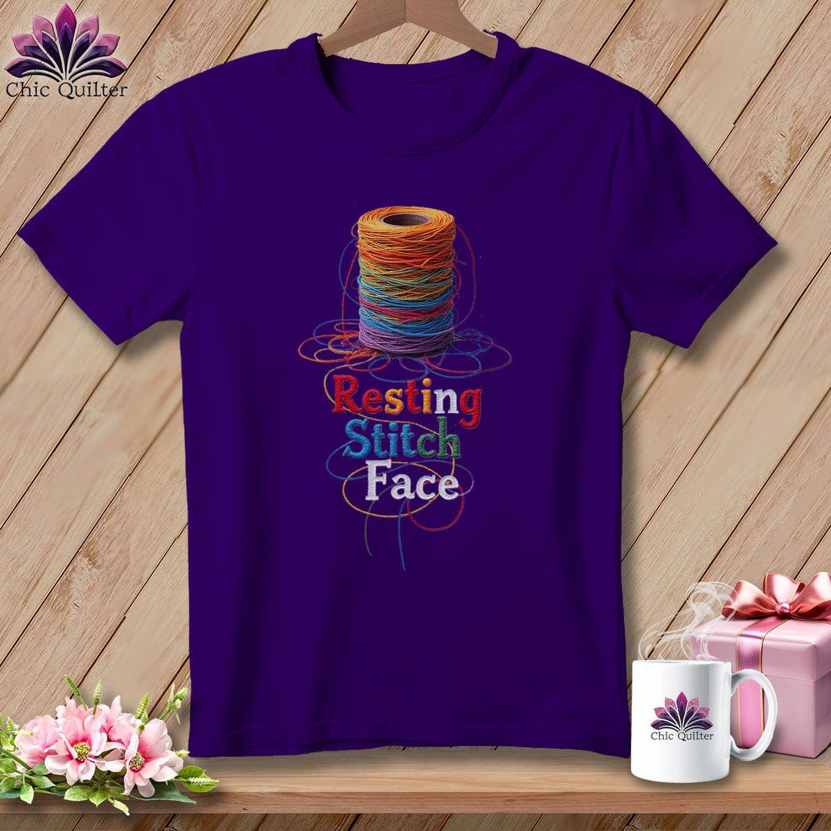 MyDesigns Physical Item S / Team Purple Twisted - Resting Stitch Face ~ Relaxed Fit Tee