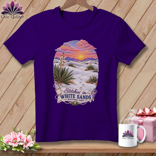 MyDesigns Physical Item S / Team Purple White Sands National Park, Stitchin in ~ Relaxed Fit Tee