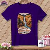 MyDesigns Physical Item S / Team Purple Yellowstone National Park ~ Bison, Stitchin in ~ Relaxed Fit Tee
