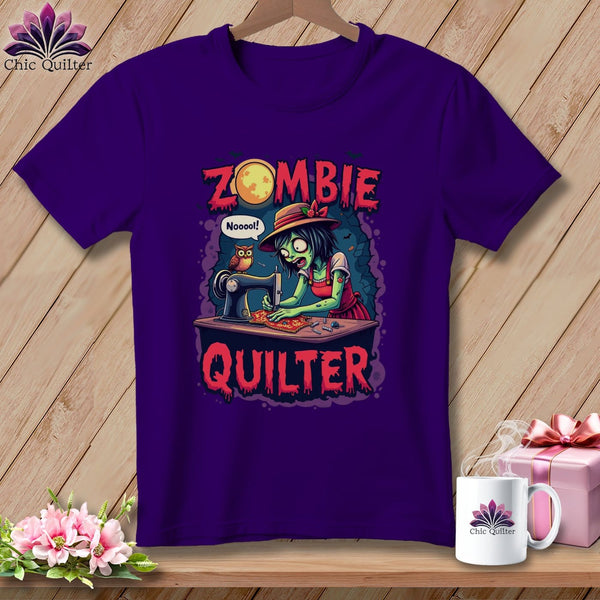 MyDesigns Physical Item S / Team Purple Zombie Quilter ~ Relaxed Fit Tee