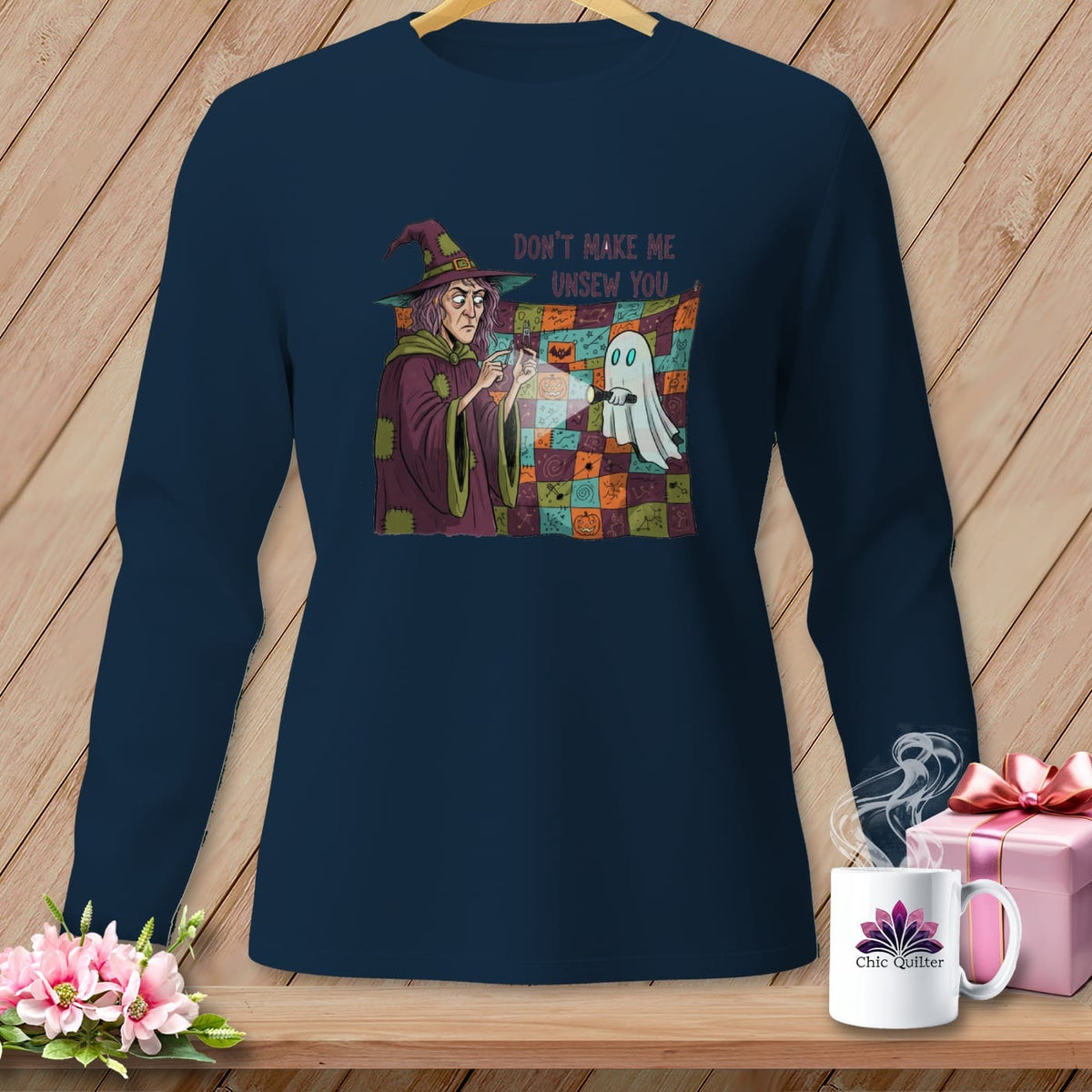 MyDesigns Physical Item S / True Navy DON'T MAKE ME UNSEW YOU ~ Long Sleeve Tee