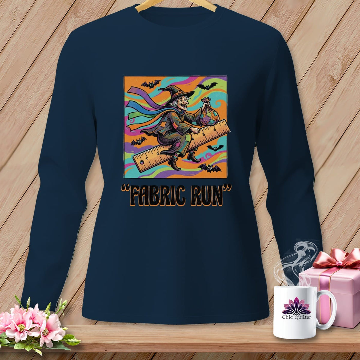 MyDesigns Physical Item S / True Navy Fabric Run ~ Long Sleeve Tee