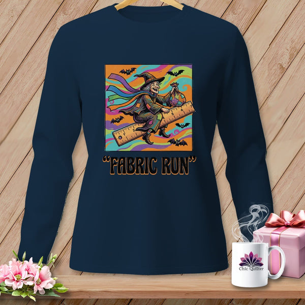 MyDesigns Physical Item S / True Navy Fabric Run ~ Long Sleeve Tee