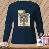 MyDesigns Physical Item S / True Navy Fabric to the Bone ~ Long Sleeve Tee