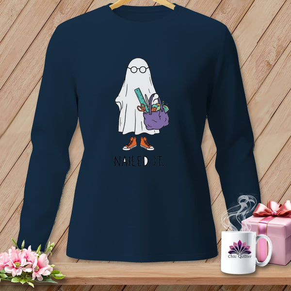 MyDesigns Physical Item S / True Navy Nailed It. ~ Long Sleeve Tee