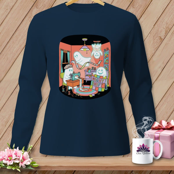 MyDesigns Physical Item S / True Navy Night Shift ~ Pendant Lamp ~ Long Sleeve Tee