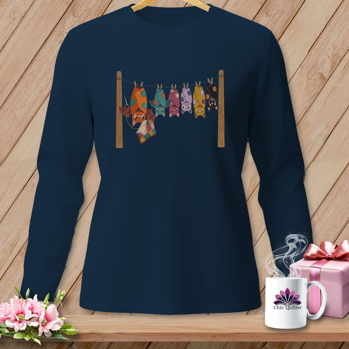 MyDesigns Physical Item S / True Navy One Still Awake ~ Long Sleeve Tee
