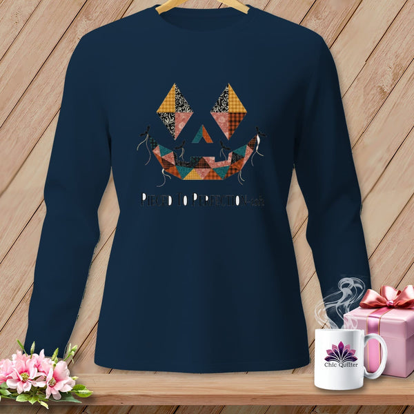 MyDesigns Physical Item S / True Navy Pieced to Perfection-ish ~ Diamond Eyes ~ Long Sleeve Tee