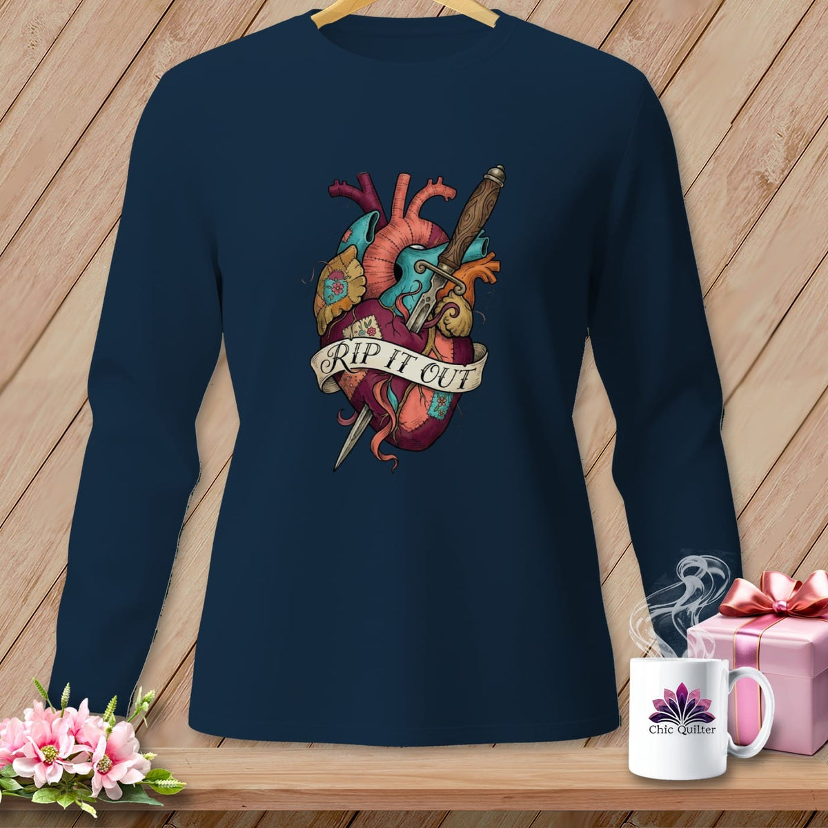 MyDesigns Physical Item S / True Navy Rip It Out ~ Long Sleeve Tee