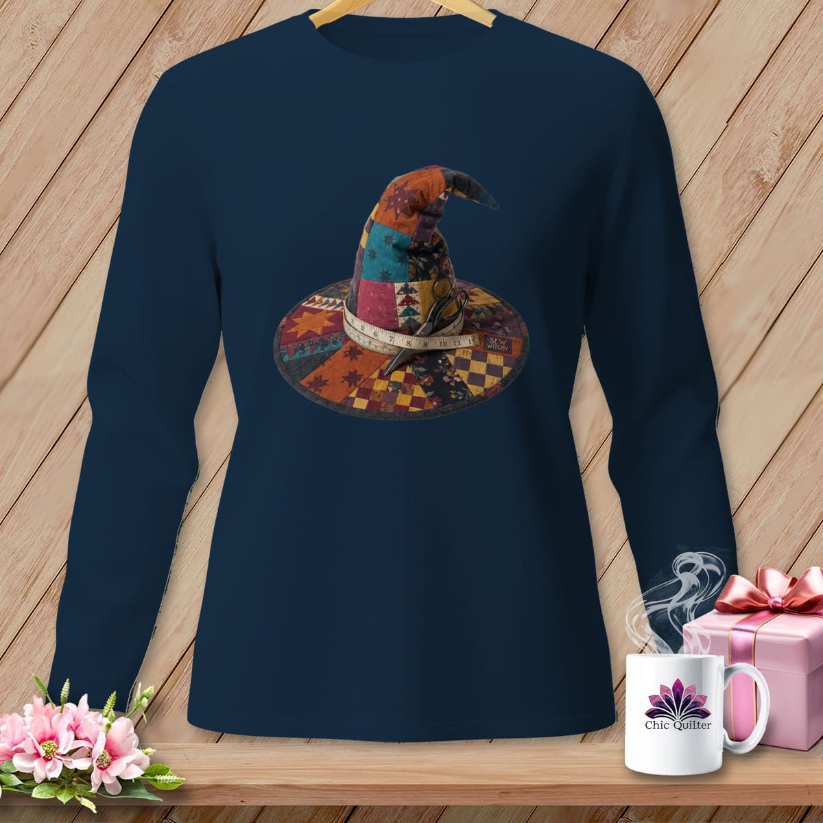 MyDesigns Physical Item S / True Navy Sew Witchy ~ Long Sleeve Tee