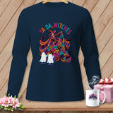 MyDesigns Physical Item S / True Navy Ta-Da, Witches ~ Long Sleeve Tee