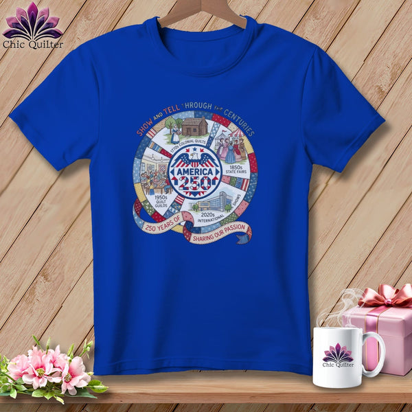 MyDesigns Physical Item S / True Royal 250 Years of Quilting History ~ Relaxed Fit Tee