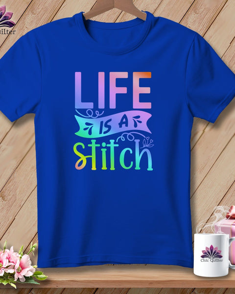 MyDesigns Physical Item S / True Royal Life is a stitch ~ Relaxed Fit Tee