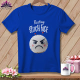 MyDesigns Physical Item S / True Royal Ouch - Resting Stitch Face ~ Relaxed Fit Tee