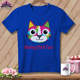 MyDesigns Physical Item S / True Royal Patchwork Smile - Resting Stitch Face ~ Relaxed Fit Tee