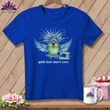 MyDesigns Physical Item S / True Royal Quilt Hair Don’t Care ~ Ziggy Bobbin ~ Relaxed Fit Tee
